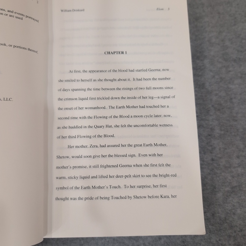 Elom Advance Bound Manuscript A Novel By William H Drinkard Tor Book New York - Picture 5 of 5